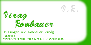 virag rombauer business card